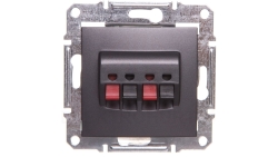 SEDNA Gniazdo głośnikowe podwójne grafitowe SDN5400170