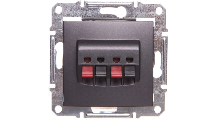 SEDNA Gniazdo głośnikowe podwójne grafitowe SDN5400170-227