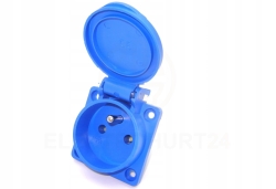 Gniazdo tablicowe 16A 2P+Z IP54 niebieskie VGT 201-06 51.301 ELEKTRO-PLAST
