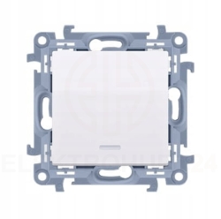 Simon 10 ŁĄCZNIK SCHODOWY Z PODŚWIETLENIEM LED BEZ PIKTOGRAMU 10 AX BIAŁY