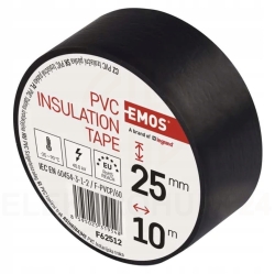 Taśma izolacyjna PVC 25mm / 10m czarna F62512 /1 szt./