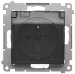 SIMON 54 GNIAZDO HERMETYCZNE IP44 CZARNY MAT