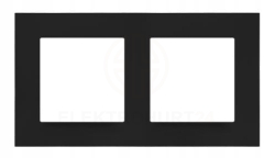 Simon 55 RAMKA PODWÓJNA LINE CZARNY MAT