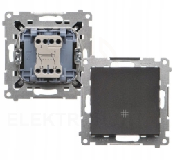Simon 55 ŁĄCZNIK KRZYŻOWY (MODUŁ) 10 AX 250 V CZARNY MAT