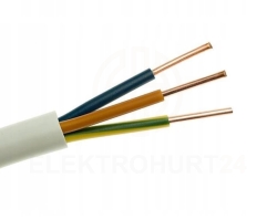 PRZEWÓD OKRĄGŁY KABEL YDY 3x4 żo 450/750V NA METRY