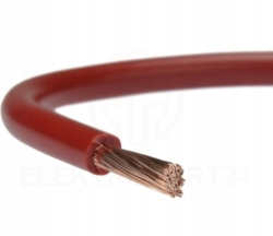 PRZEWÓD INSTALACYJNY LGY 0,5mm CZERWONY NA METRY