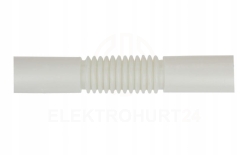 ZŁĄCZKA GIĘTKA DO RUR GŁADKICH 22 mm BIAŁA NA SZTU