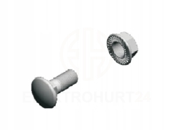 ŚRUBA 6X12 Z ŁBEM GRZYBKOWYM NAKRĘTKA KOŁNIERZOWA