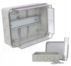 PUSZKA OBUDOWA HERMETYCZNA NATYNKOWA 118x158x96mm IP65 SZARA