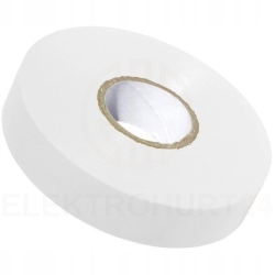 TAŚMA IZOLACYJNA BIAŁA WODOODPORNA 19mm 20m MOCNA