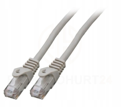 Kabel krosowy patchcord securityNET UTP kat.6 szary 1m LSZH PC-6UTPLSZH-GY1