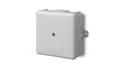 Puszka hermetyczna n/t 86x86x39mm z zaciskiem 5x2,5mm z uszami montaż. IP55 szary 0226-41