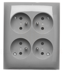 Simon Aquaclick Gniazdo wtyczkowe natynkowe, 4-kro