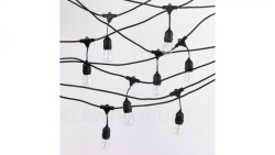 Girlanda Ogrodowa ZESTAW LED 10m +10 żarówek filament G45 E27 1W 2700K