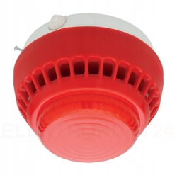 Sygnalizator akustyczny 16-32,5V DC 100dB IP21C czerwony SA-K7