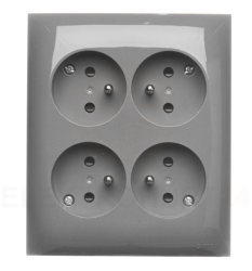 Simon Aquaclick Gniazdo wtyczkowe natynkowe, 4-kro