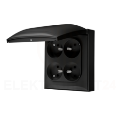 Simon Aquaclick Gniazdo wtyczkowe natynkowe, 4-kro