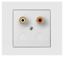 Vestra Gniazdo głośnikowe pojedyncze bez ramki podtynkowe IP20 biały