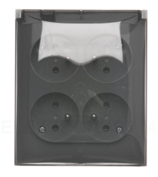 Simon Aquaclick Gniazdo wtyczkowe natynkowe, 4-kro