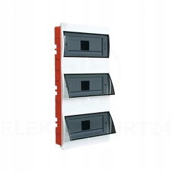 Rozdzielnica podtynkowa RP-36 FALA 3x12 IP40 N+PE przezroczyste drzwiczki
