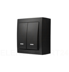 Aquaclick łącznik świecznikowy podświetlany czarny