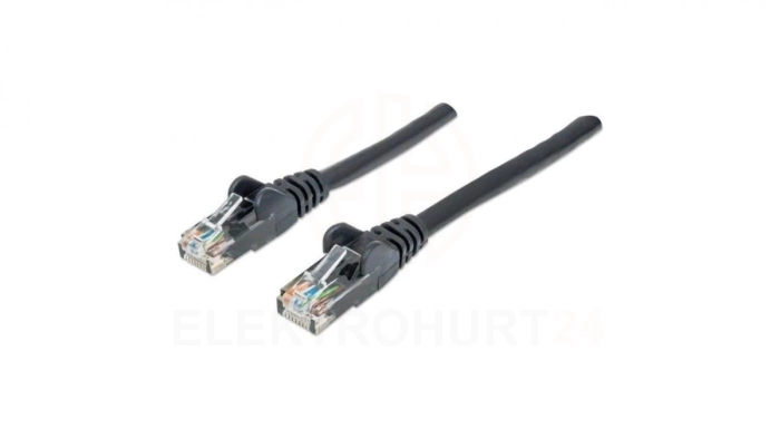 Patch Cord Cat6 UTP 1,0M Czarny 100 Miedź 342049