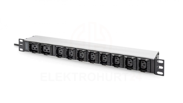 Listwa zasilająca 1U Aluminum PDU, rackmountable, 8 x C13, 2 x C1916A, 230VAC, 50/60Hz, IEC C20 plug DN-95427