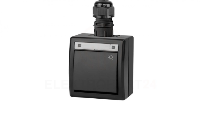 AQUANT 2K łącznik natynkowy zwierny światło IP65 antracytowy 5004-67