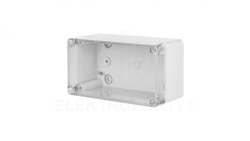 INDUSTRIAL Puszka hermetyczna n/t 170x135x241mm IP65 szara, pokrywa transparentna 2710-01