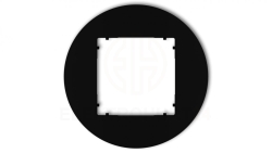 MINI Ramka uniwersalna pojedyncza okrągła z tworzywa czarny mat 12MRTO-1