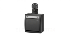 AQUANT 2K łącznik natynkowy krzyżowy IP65 antracytowy 5006-67