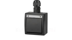 AQUANT 2K łącznik natynkowy 1-biegunowy (schodowy) IP65 antracytowy 5001-67