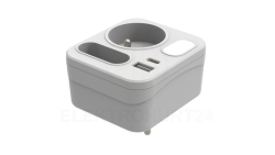 Rozgałęźnik MARINA 2x USB (A+C) PD 20W ze światełkiem nocnym orientacyjnym szybkie ładowanie / 34110