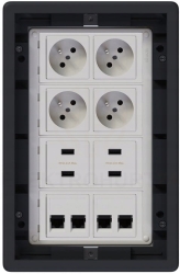 Puszka podłogowa Floorbox 4-modułowa USB RJ-45 Simon Connect
