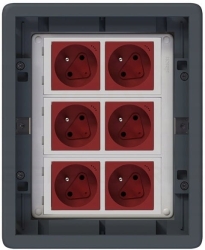 Puszka podłogowa Floorbox 3-modułowa gniazdka elektryczne z/u, Simon
