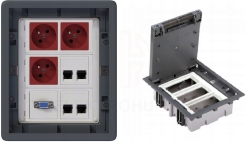 Puszka podłogowa Kontakt Simon 3-modułowa gniazdka elektryczne USB K45