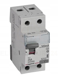Wyłącznik różnicowoprądowy 2P25A 0,3A typ A P302
