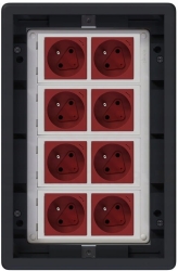 Puszka podłogowa Floorbox 8-modułowa Gniazdo wtyczkowe DATA z/u Simon