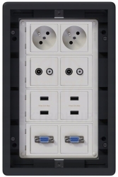 Puszka podłogowa Floorbox 8-modułowa USB VGA RJ-45 Simon Connect regulowana