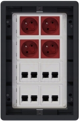 Puszka podłogowa Floorbox 8-modułowa USB VGA RJ-45 Simon Connect regulowana