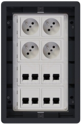 Puszka podłogowa Floorbox 8-modułowa USB VGA RJ-45 Simon Connect regulowana