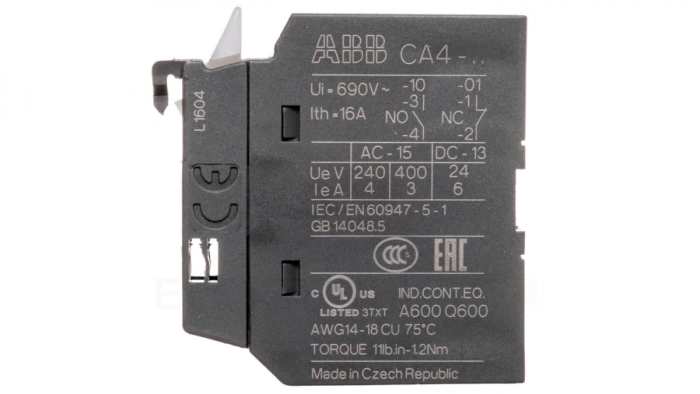 Styk pomocniczy 1Z 0R montaż czołowy CA4-10 1SBN010110R1010