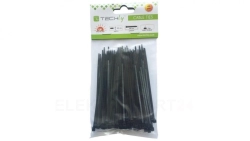 Opaski Zaciskowe 100x2.5mm Trytki do Kabli /100szt./ Czarne
