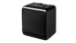 JUNIOR Łącznik jednobiegunowy czarny 12WHE-1