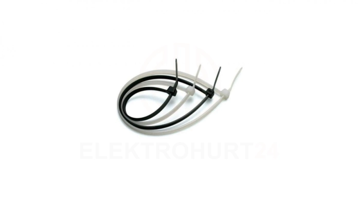 Opaski Zaciskowe, kablowe 200x2.5mm Trytki do Kabli 100szt. Czarne