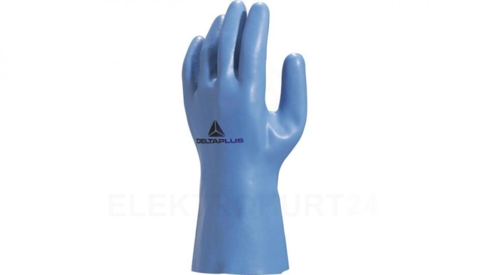 Rękawice z lateksu na wkładzie z dżerseju dł. 30 cm kolor niebieski rozmiar 6/7 MAIN VE920BL06