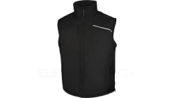 Kamizelka z poliestru pongee powlekanego PVC FIDJI3, kolor: czarny, rozmiar: 3XL / FIDJ3NO3X