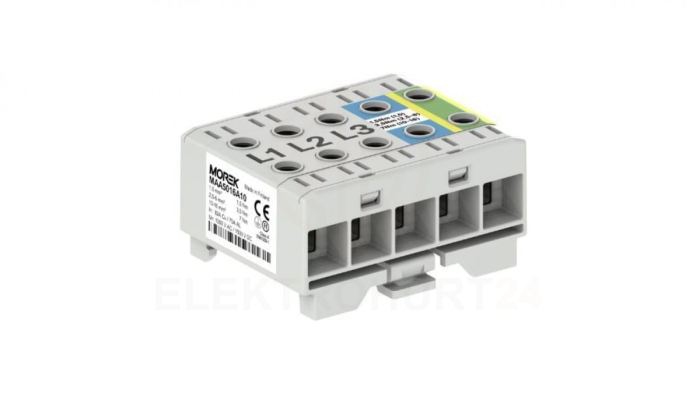 Złączka OTL16-5x szary, niebieski, żółto-zielony 5x1xAl/Cu 1,5-16mm 1500V Zacisk uniwersalny mocowanie na szynę MAA5016A10