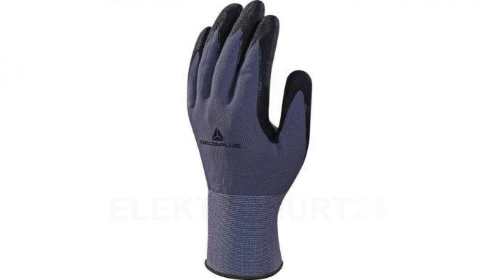 Rękawice dziane z poliamidu spandex (100) dłoń powlekana nitrylem ścieg 15 kolor szaro-czarny rozmiar 8 MAIN VE726NO08