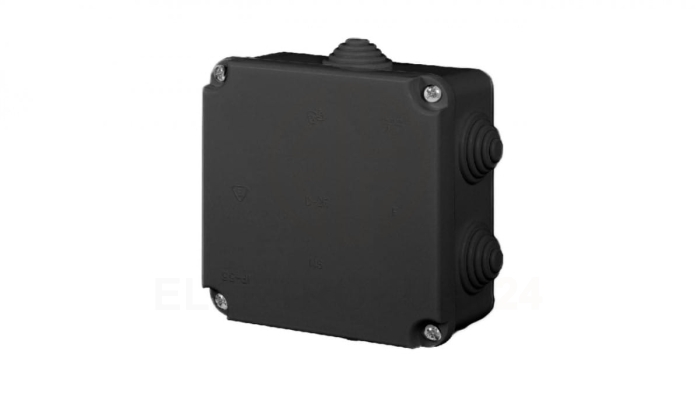 Puszka hermetyczna n/t PK-2 108x108x58mm pusta IP55 czarna 0222-09